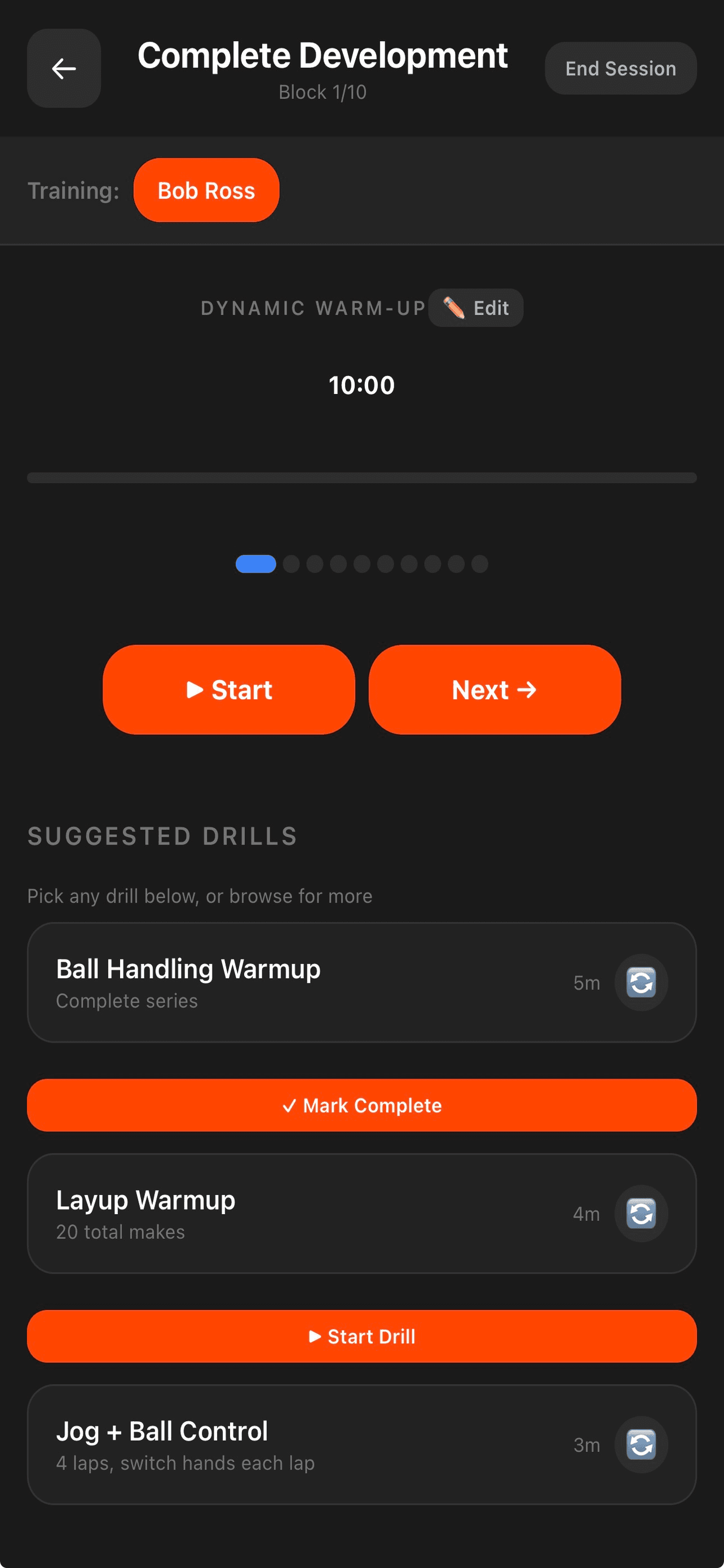 Session Builder
